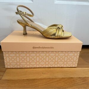Badgley Mischka Gold Strappy Heels